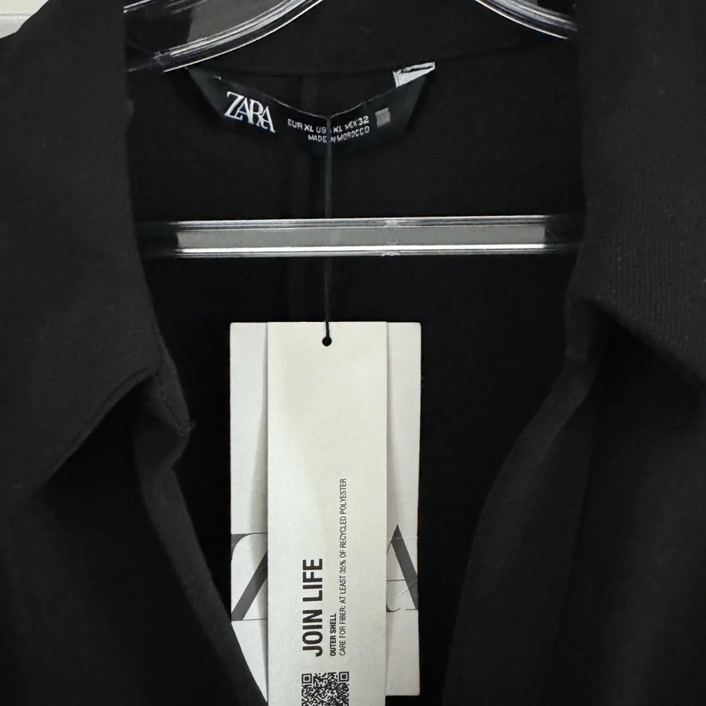 Zara Black Pleated Button-Down Dress - Picture 8 of 8